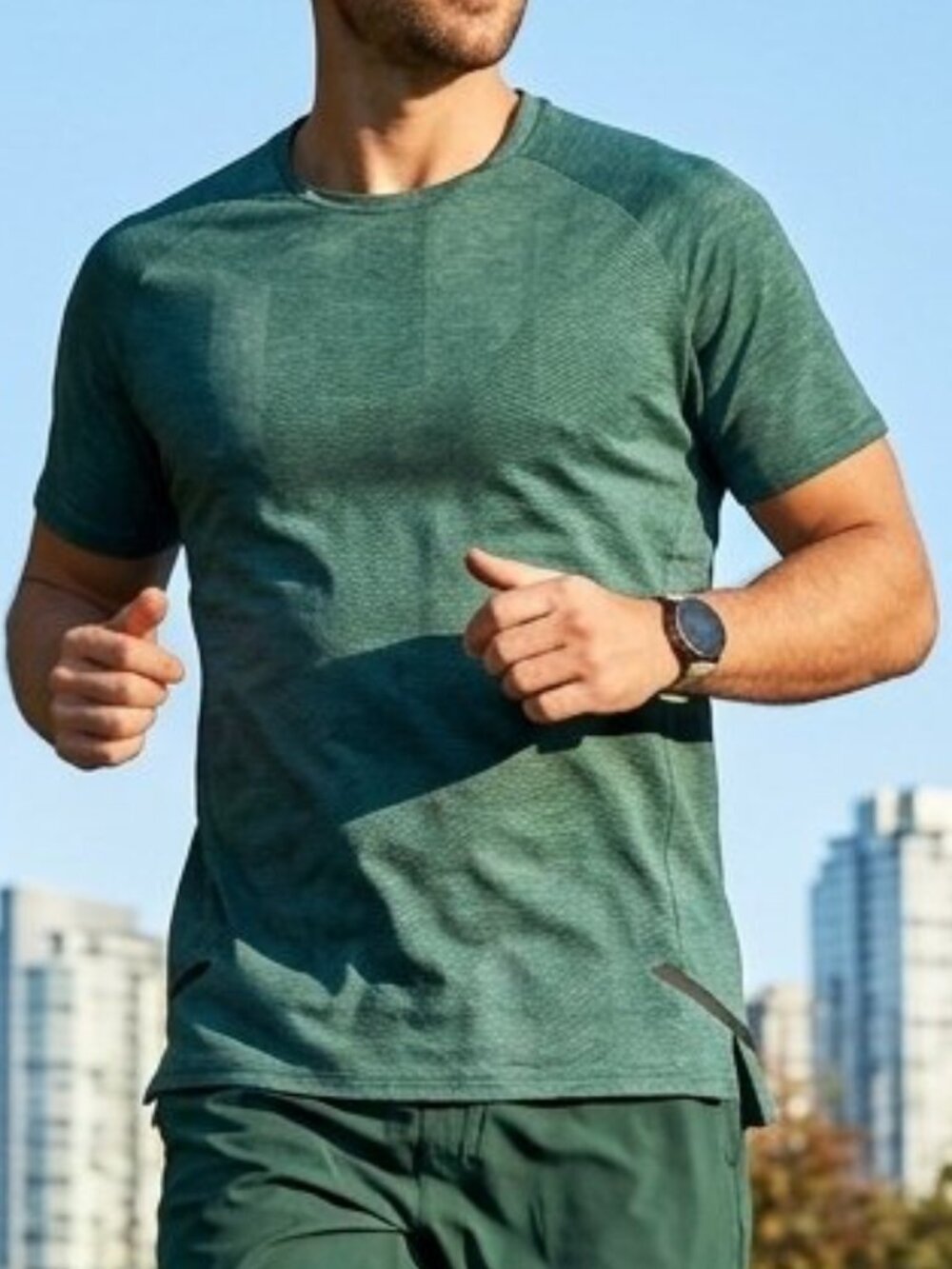 Gymshark Men's Apex Short Sleeve Performance T-Shirt Woodland Green Hoya Camo